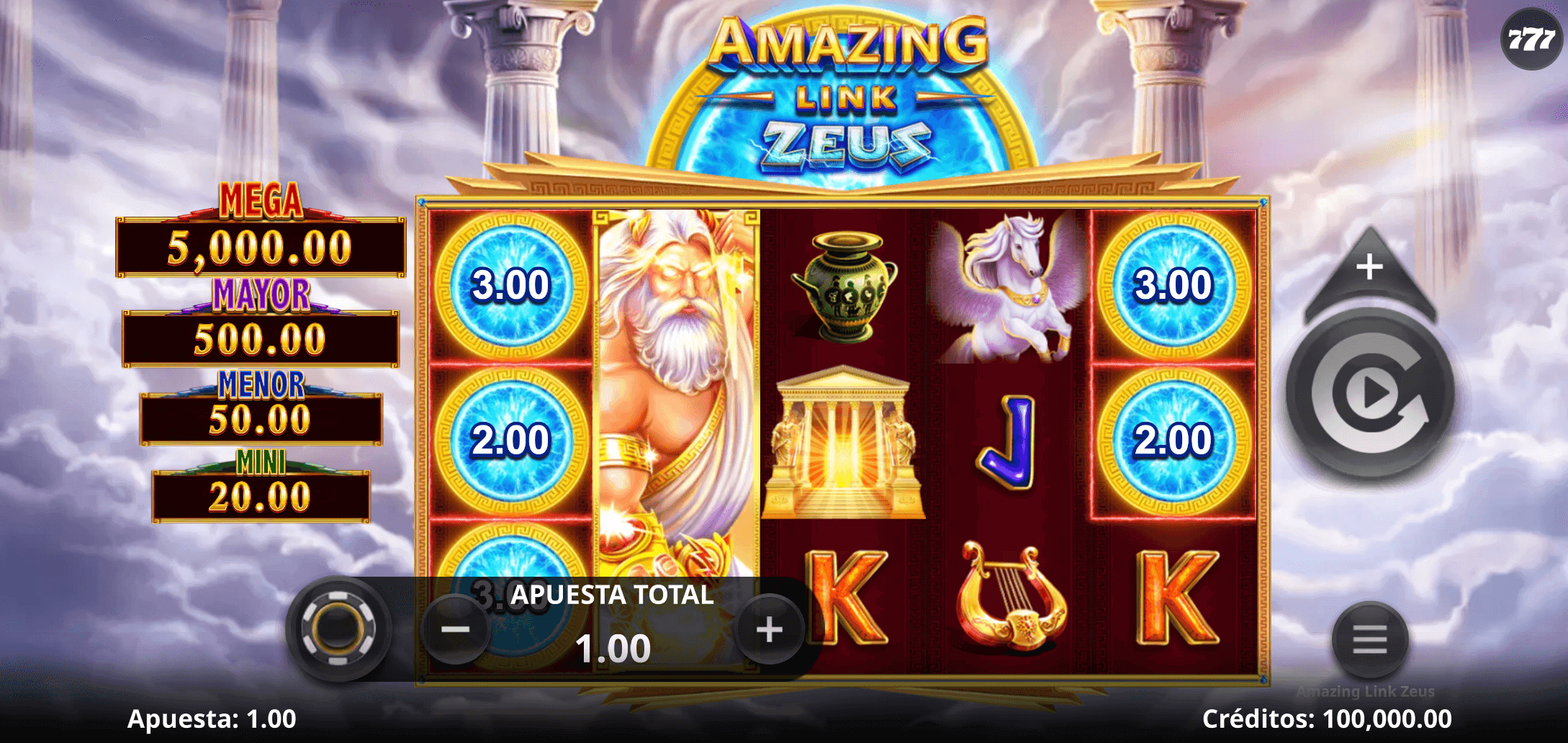 amazing link zeus tragaperras