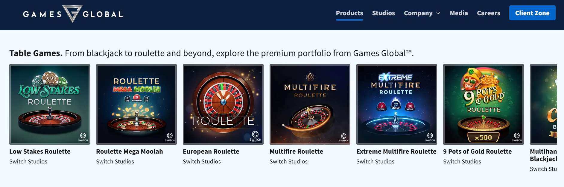 games global juegos de casino de mesa