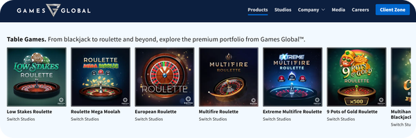 games global juegos de casino de mesa