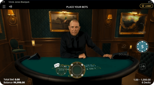 games global software vinnie jones blackjack