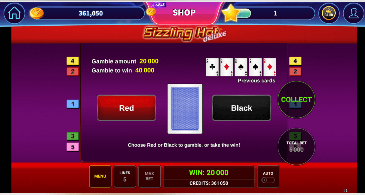 sizzling hot deluxe duplicación de las ganancias