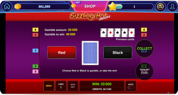 sizzling hot deluxe duplicación de las ganancias