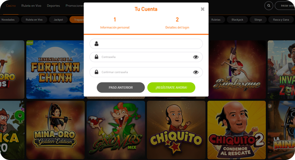 777 Casino – Proceso de registro, fase 2