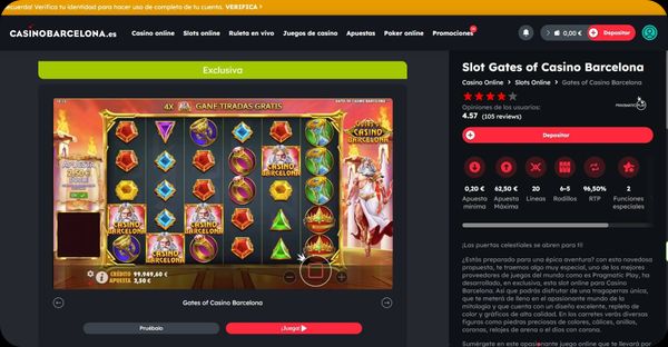 Selección de juegos populares y tragaperras online en Casino Barcelona, con más de 4.500 títulos disponibles