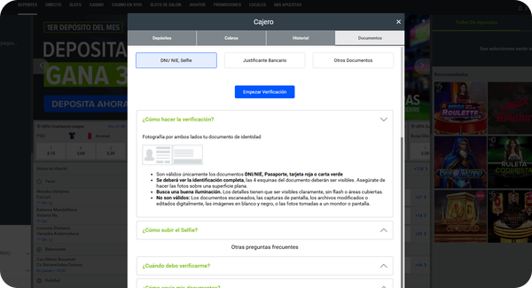 Codere Casino – Registro en el casino, fase 3