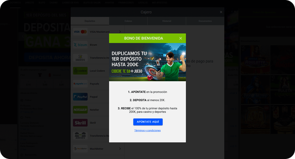 Codere Casino – Registro en el casino online, fase 5