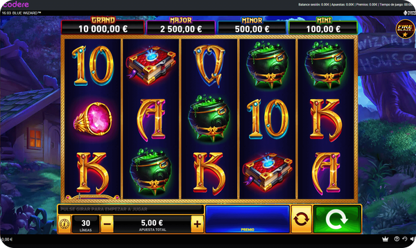 Sección de tragaperras gratis en Codere Casino España