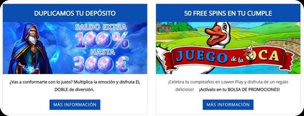 Bono de bienvenida de Lowen Play Casino España