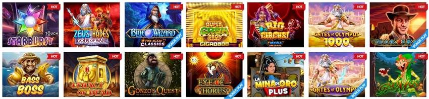 Sección de tragamonedas en lowenplay Casino España