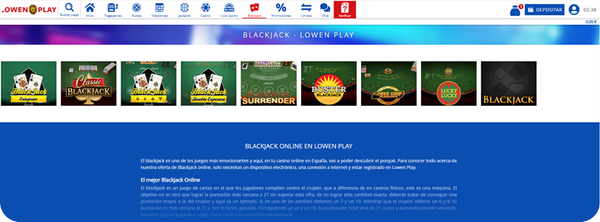 Diseño y estructura general del sitio web de Lowenplay Casino