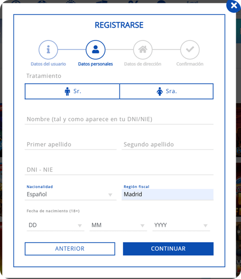 paso 2 proceso registro lowen play