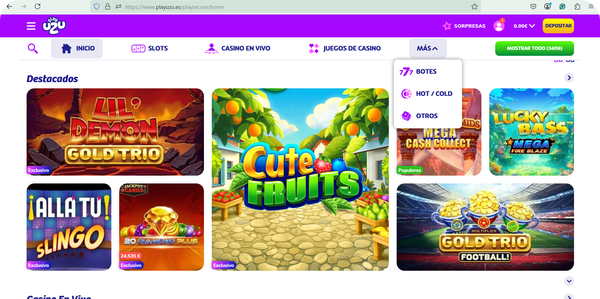 estructura sitio web play uzu