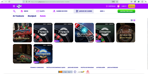 ruleta play uzu casino