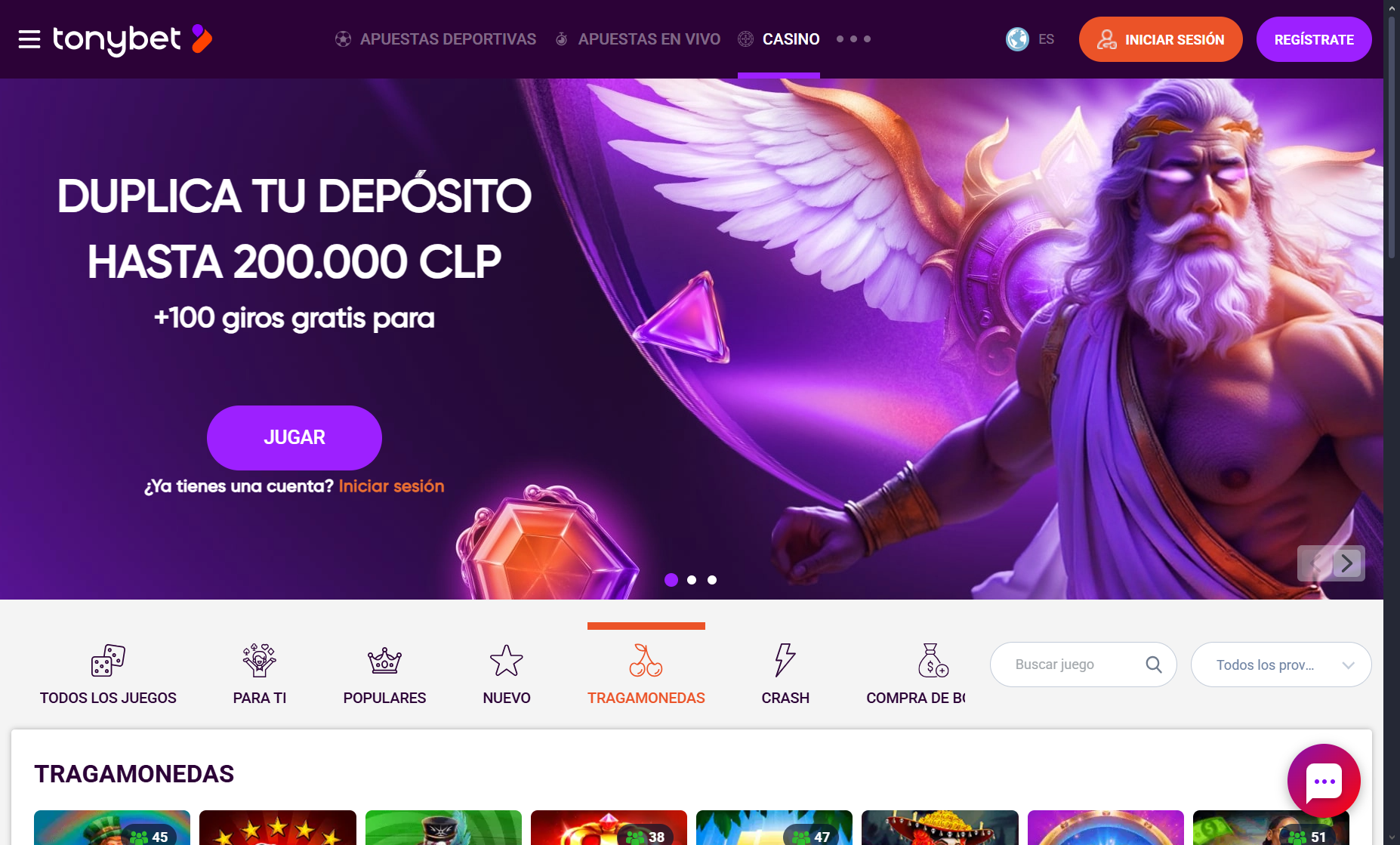 slots tonybet espana