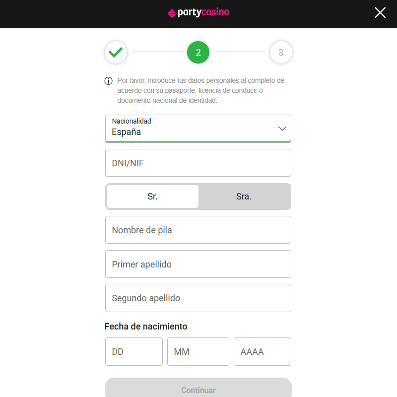 registro party casino paso2