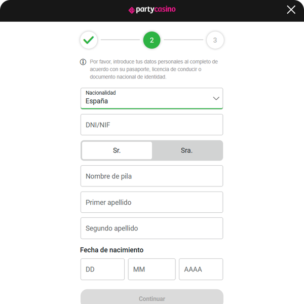 registro party casino paso2