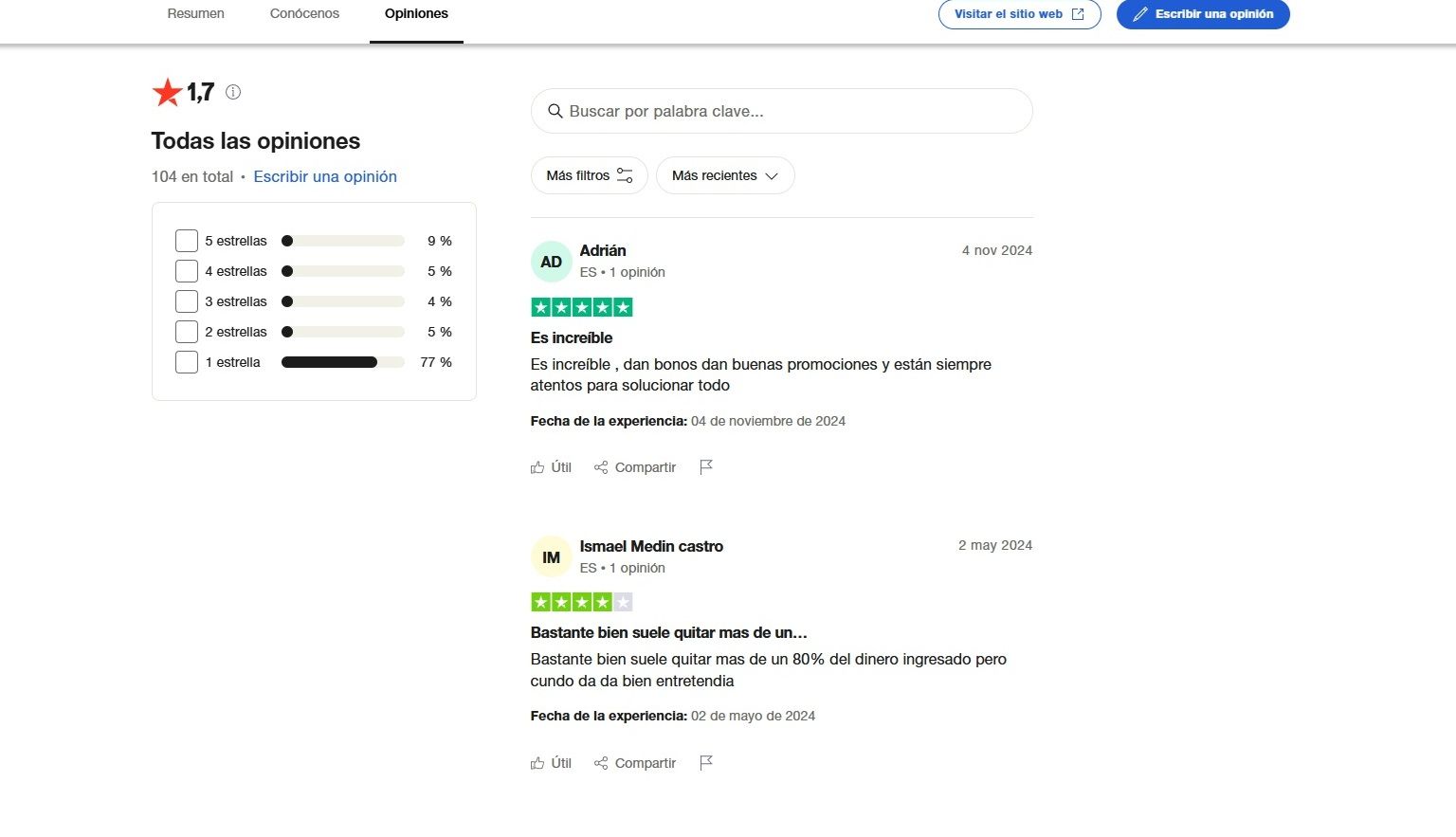 opiniones swift casino