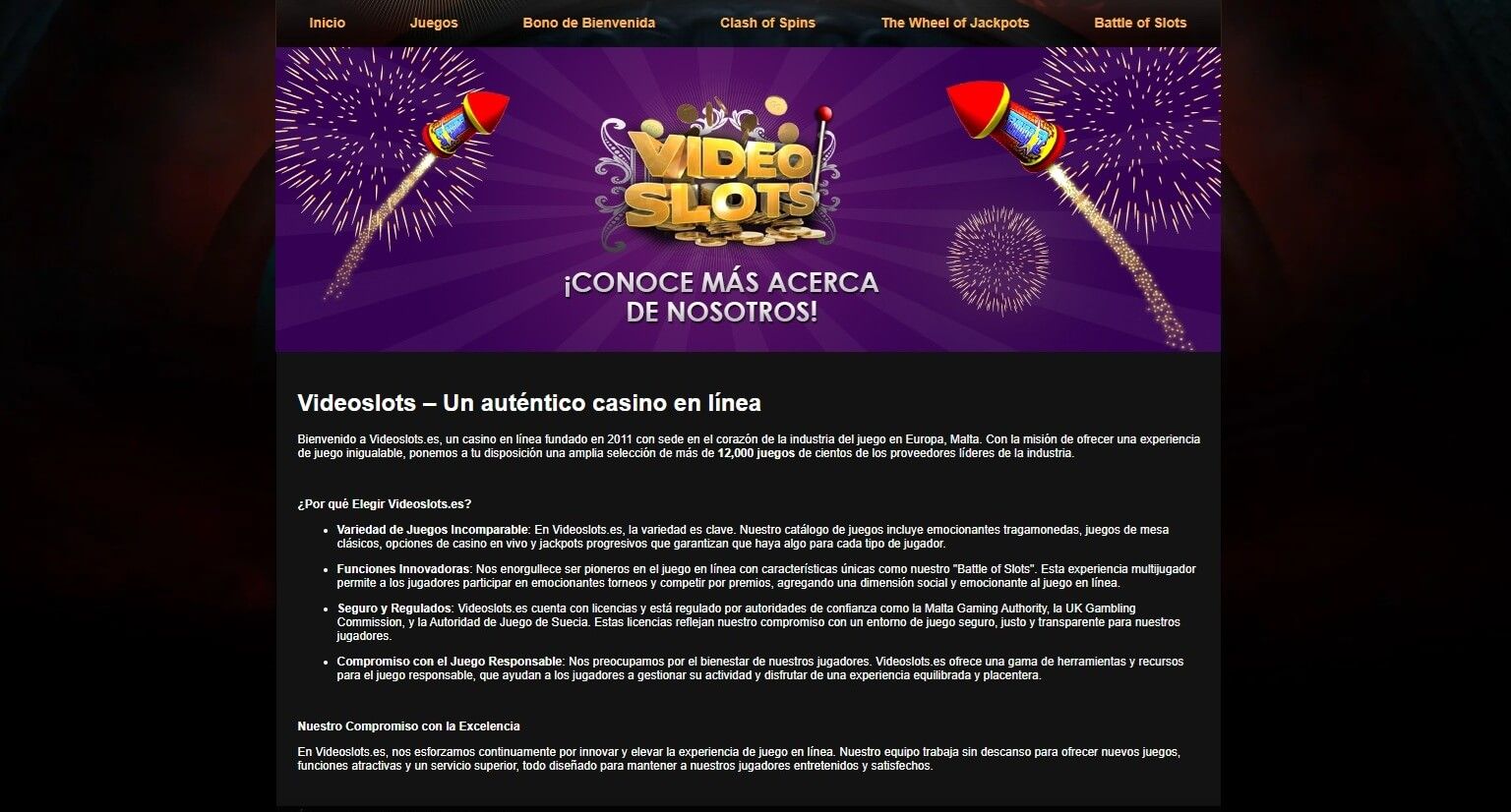 videoslots casino tragaperras
