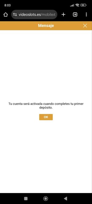 videoslots registro paso 3