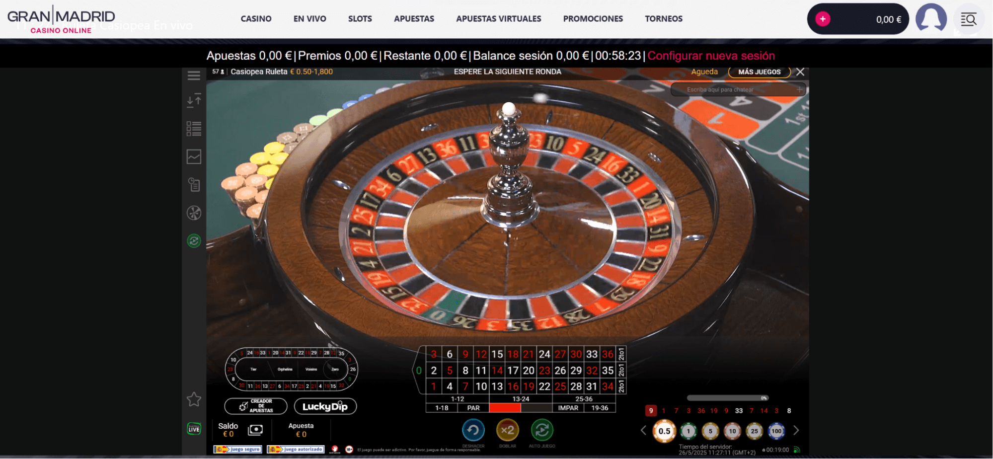 ruleta gran madrid