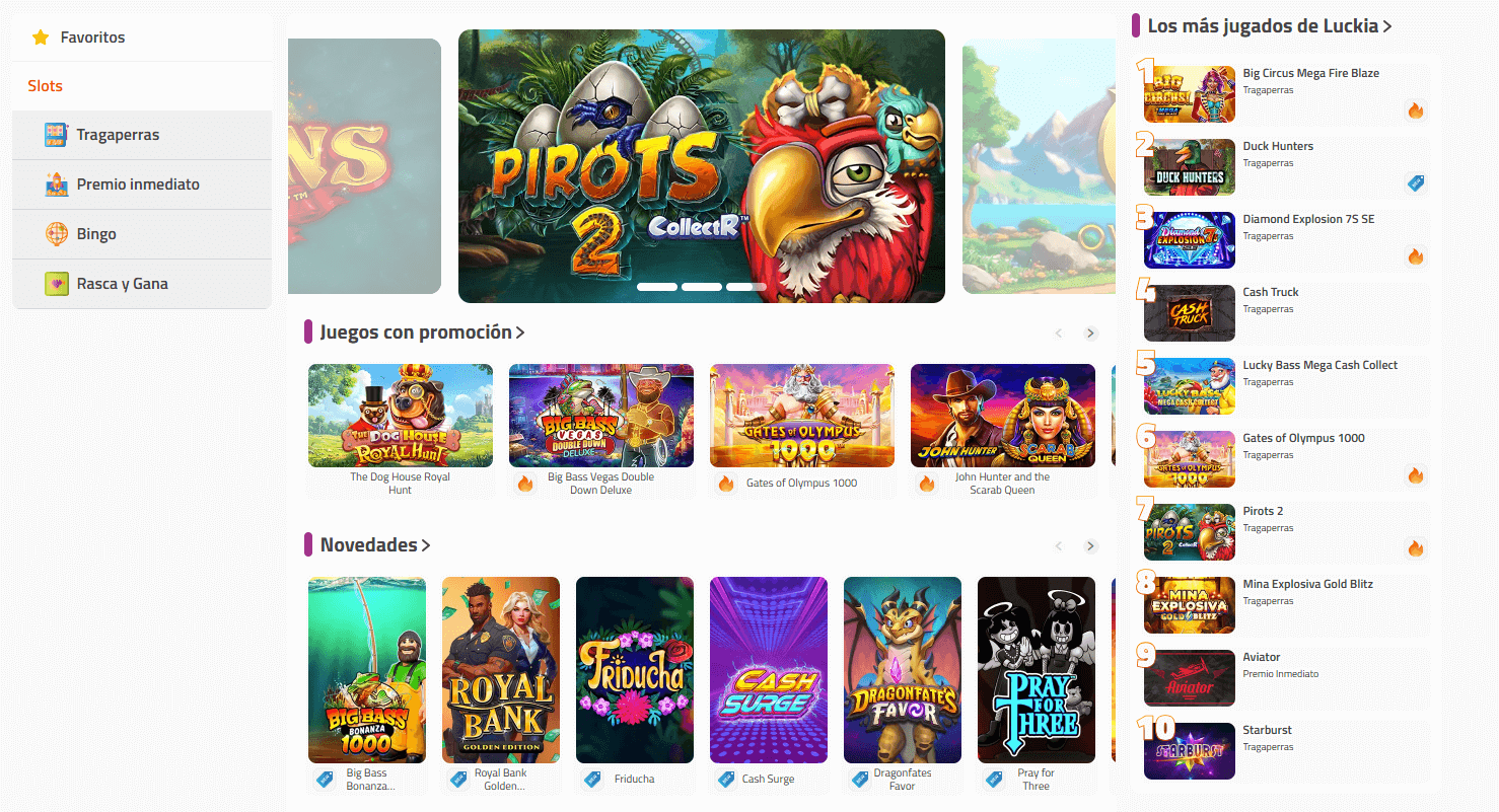 juegos populares luckia casino