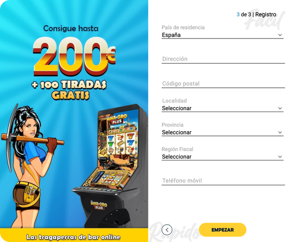 paso 4 todoslots registro