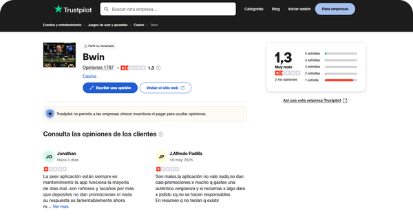 opiniones bwin casino
