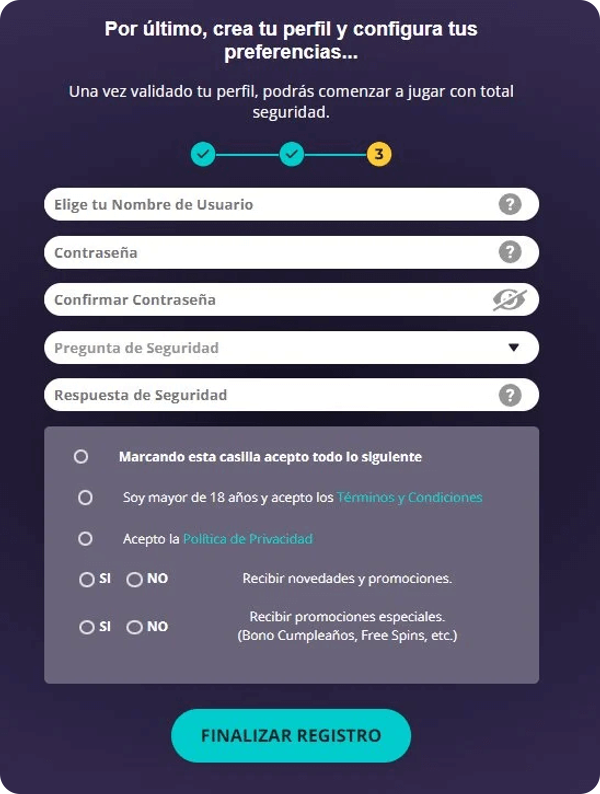 paso 3 yocasino registro