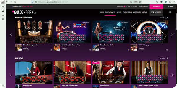 ruleta en vivo goldenpark