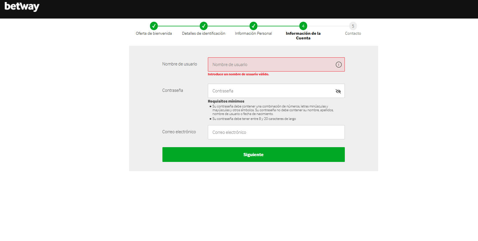 paso4 betway registro casino