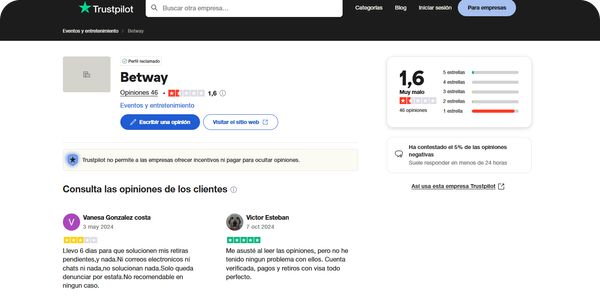 valoraciones online betway