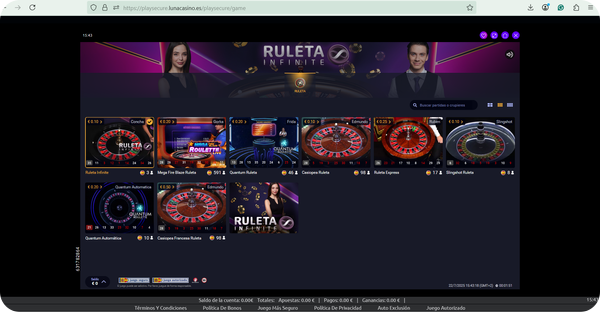 ruleta luna casino