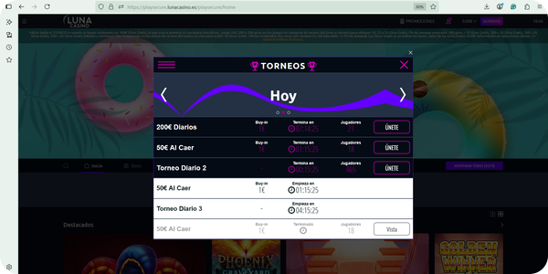 torneos luna casino