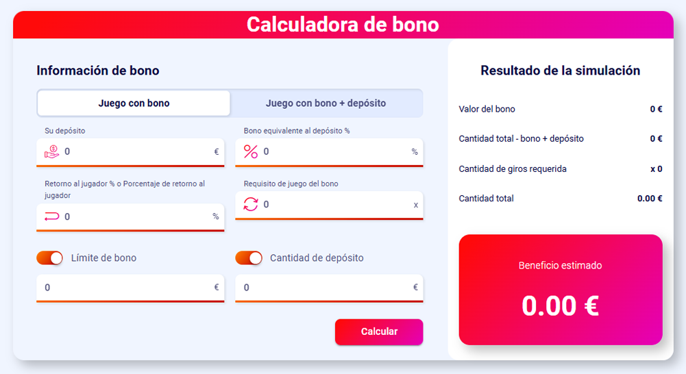 calculadora de ganancias bono de recarga