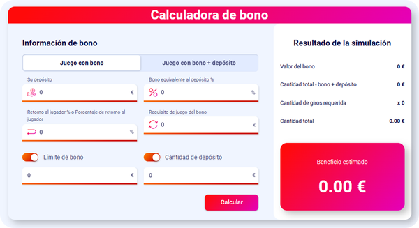 calculadora de ganancias bono de recarga