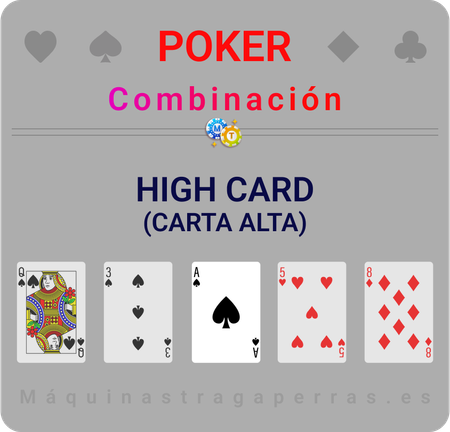 combinación de póquer carta alta