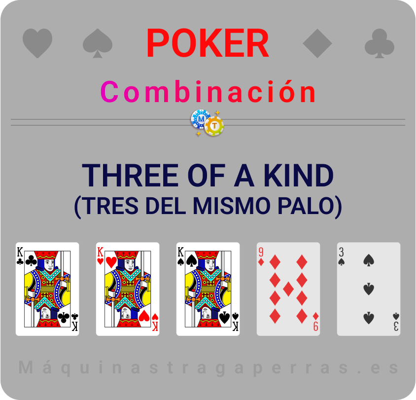 poker online combinación tres del mismo palo