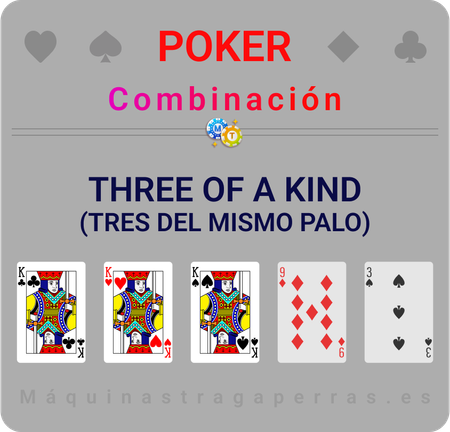 poker online combinación tres del mismo palo