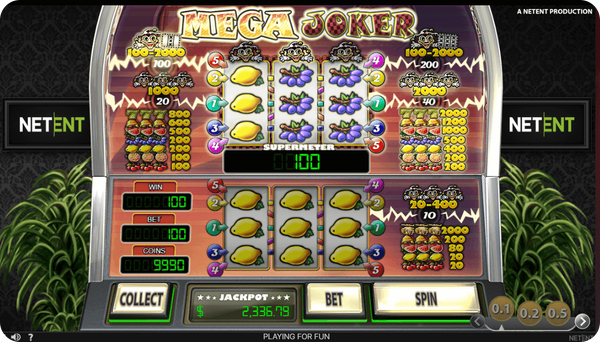 mega joker slot con mayor RTP en Espana