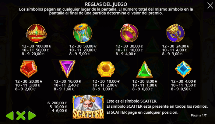 reglas de juego gates of olympus