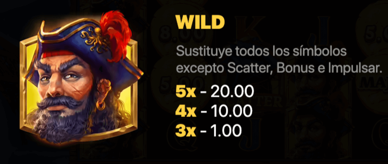 wild símbolo pirate chest