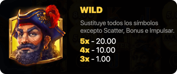wild símbolo pirate chest