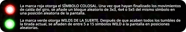 gems bonanza funciones colores - verde and rojo