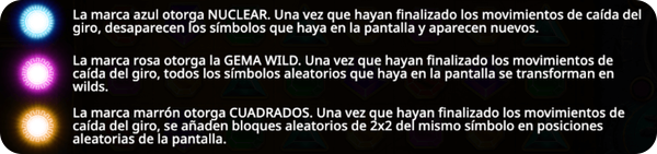 gems bonanza funciones de colores