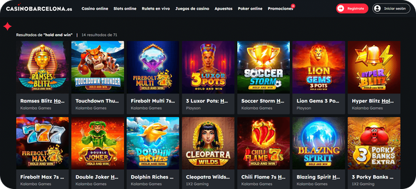 hold and win casino barcelona