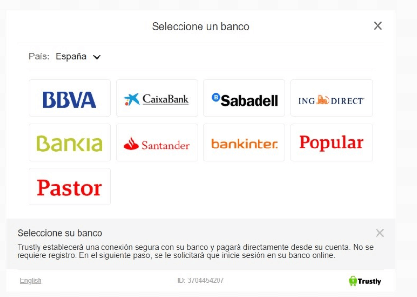 Retirar con Trustly