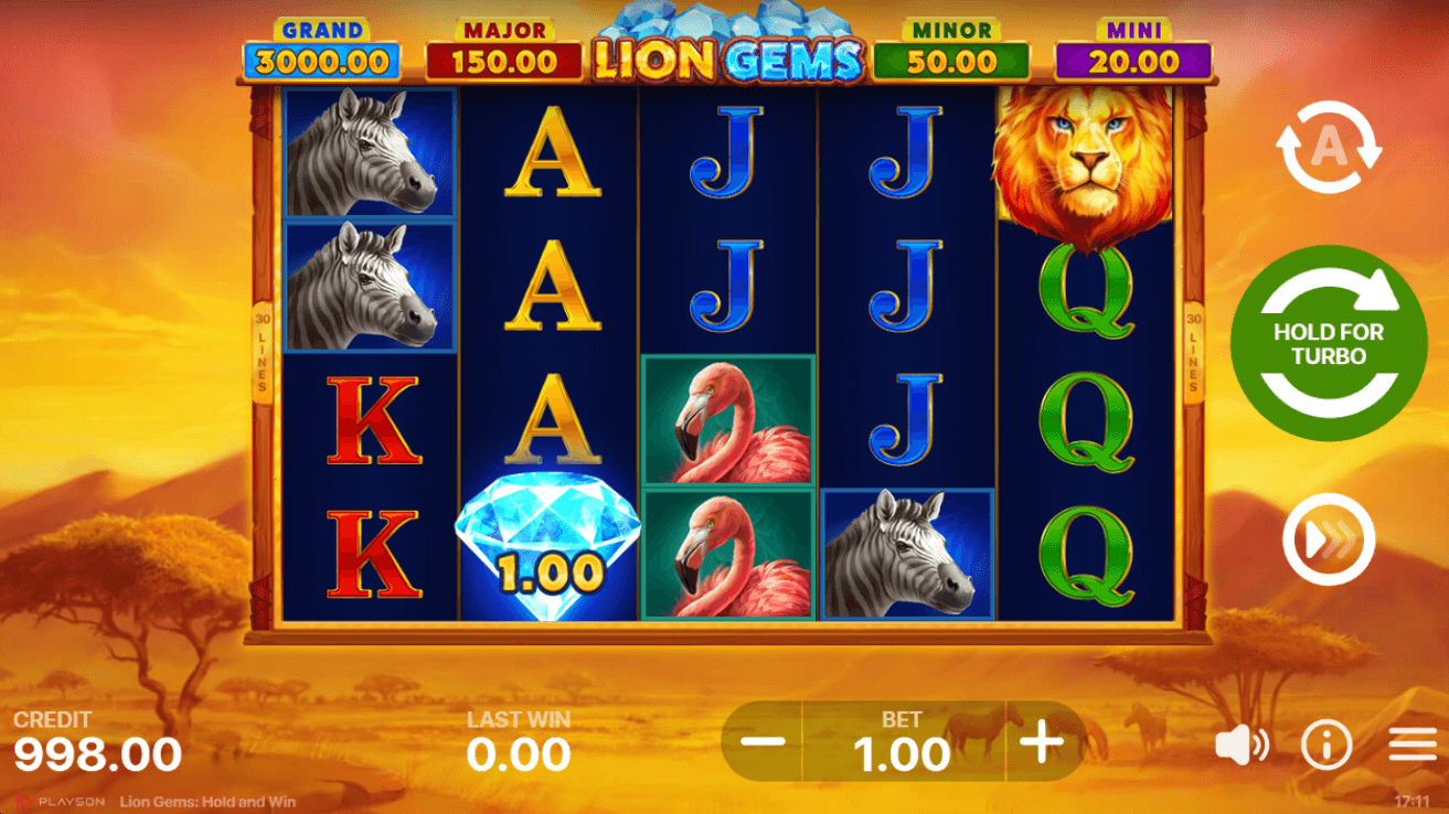 lion gems hold and win