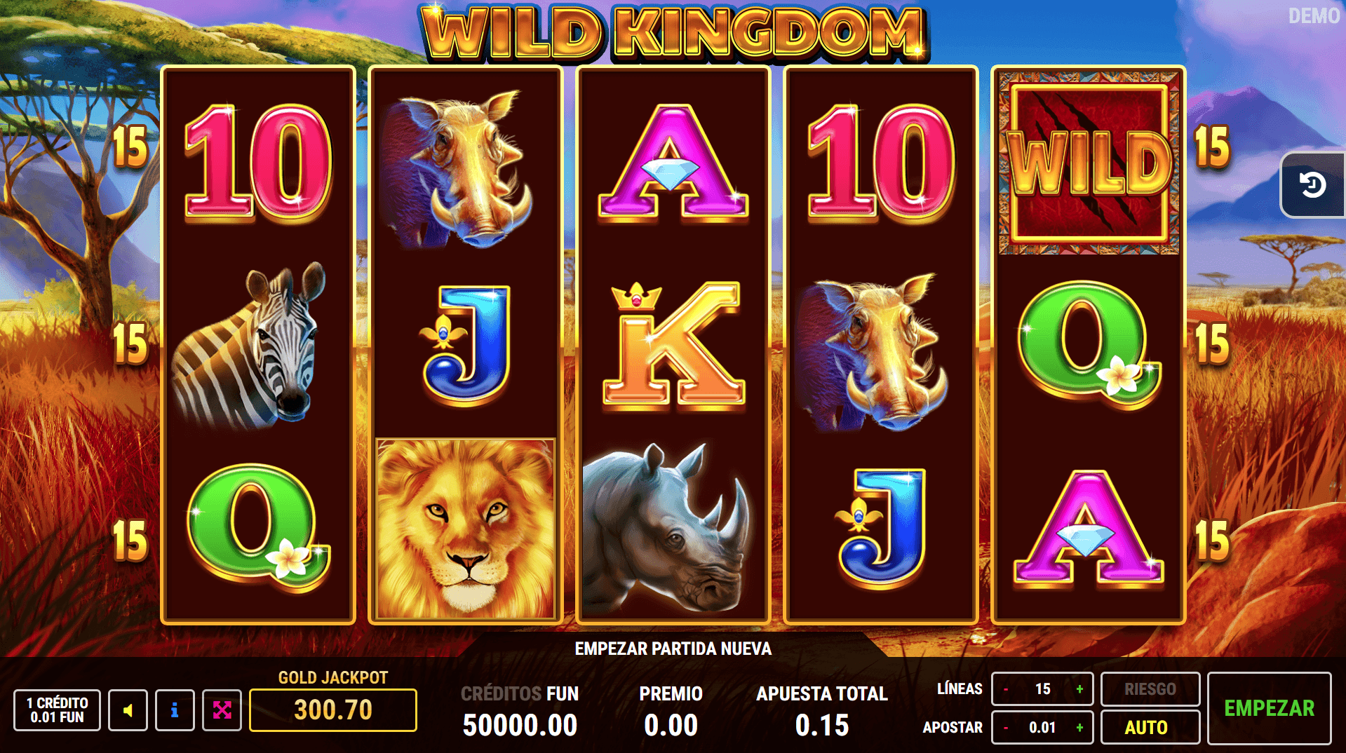 fazi tragamonedas wild kingdom