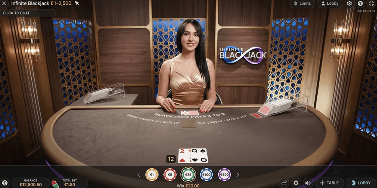 evolution gaming infinite blackjack