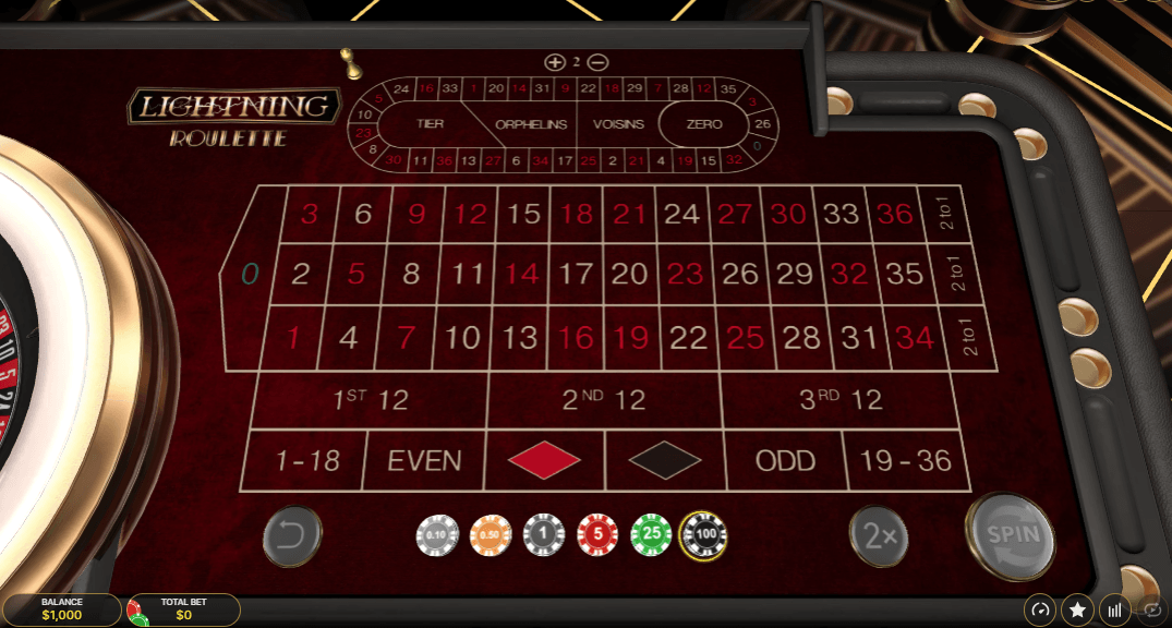 evolution gaming lightning roulette